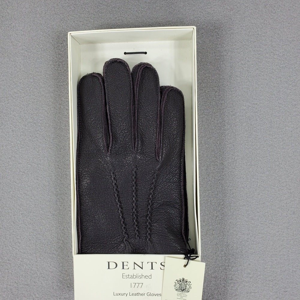 DENTS Lined Butter Soft Sheep Leather Luxury Driving Gloves Sz M NWT Black